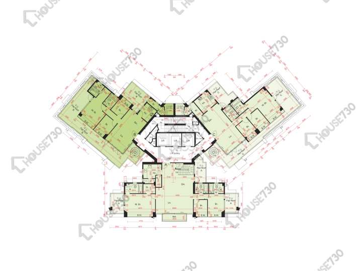 尚悅 平面圖 尚悅 10座 28樓 樓層平面圖 - House730