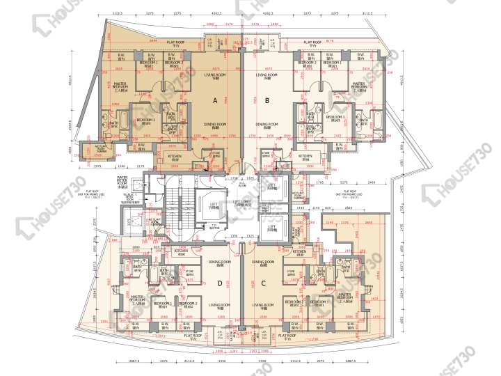 御龍山 平面圖 御龍山 10座 5樓 樓層平面圖 - House730