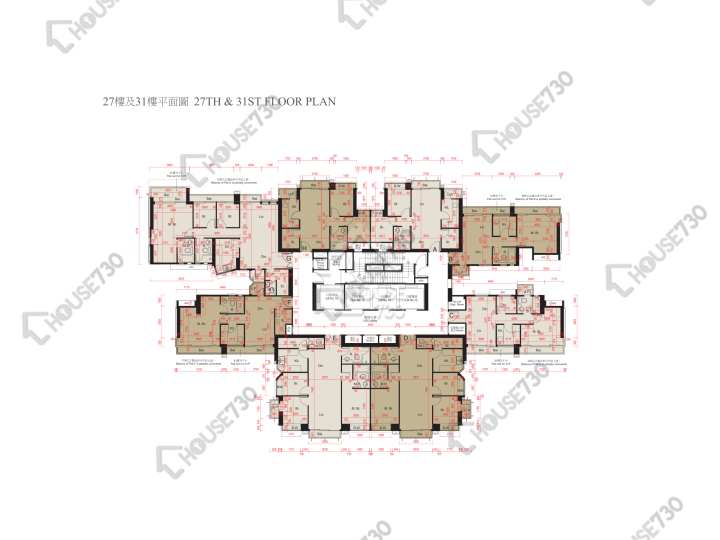 迎海 平面圖 迎海 1期 5座 27,31樓 樓層平面圖 - House730