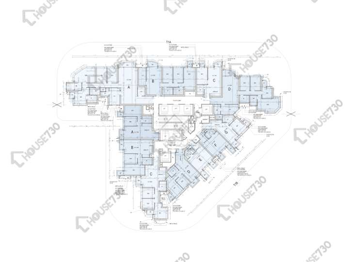 柏傲灣 平面圖 柏傲灣 1A座 53樓 樓層平面圖 - House730