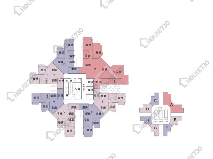 碧湖花園 平面圖 碧湖花園 2座 29樓 樓層平面圖 - House730