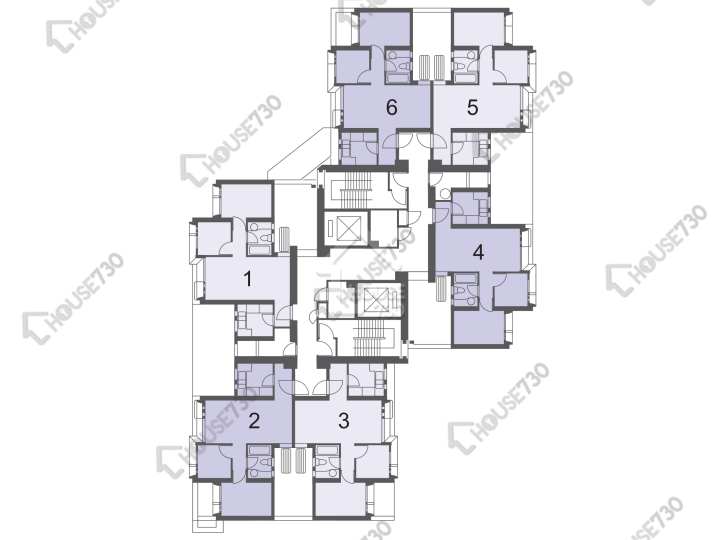 愉翠苑 平面圖 愉翠苑 愉善閣 (F座) 1-32樓 樓層平面圖 - House730