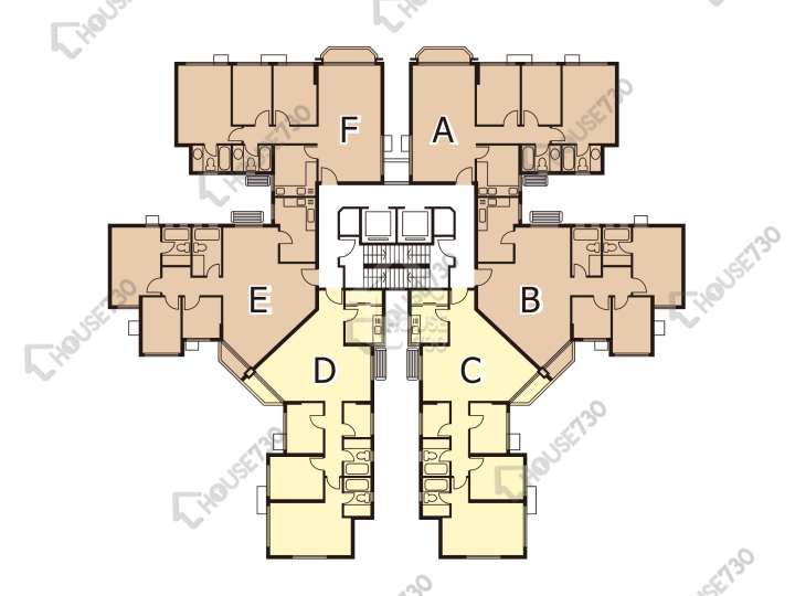 新峰花園 平面圖 新峰花園 2期 3座 1-3,5-12,15樓 樓層平面圖 - House730