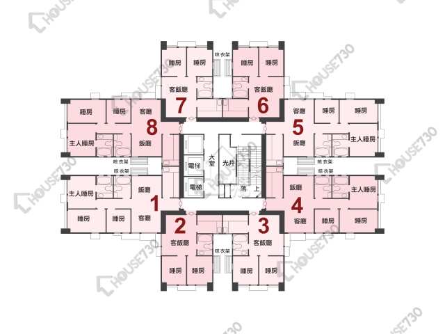 新港城 平面圖 新港城 1期 A座 3-32樓 樓層平面圖 - House730