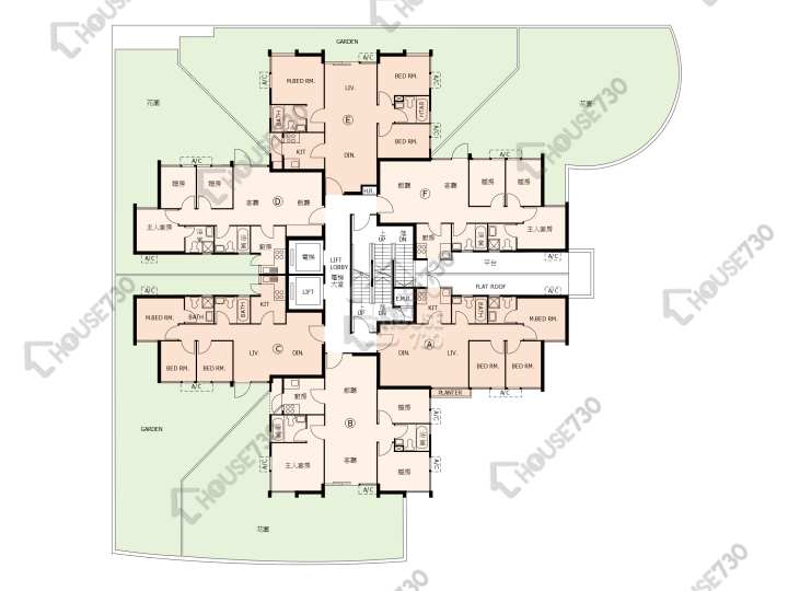 又一居 平面圖 又一居 21座 1樓 樓層平面圖 - House730