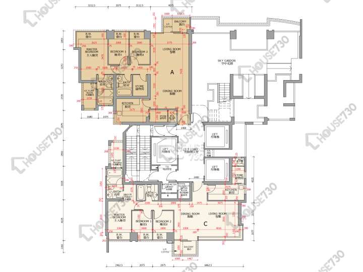 御龍山 平面圖 御龍山 7座 15樓 樓層平面圖 - House730