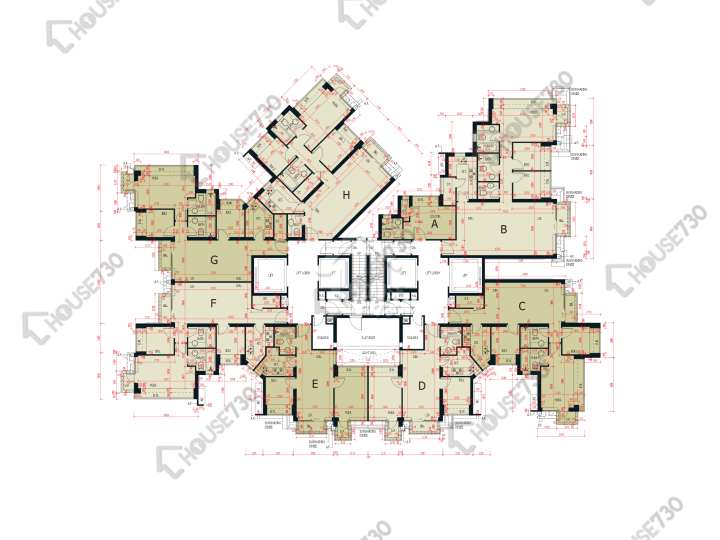 嵐山 平面圖 嵐山 2期 2座 3樓 樓層平面圖 - House730