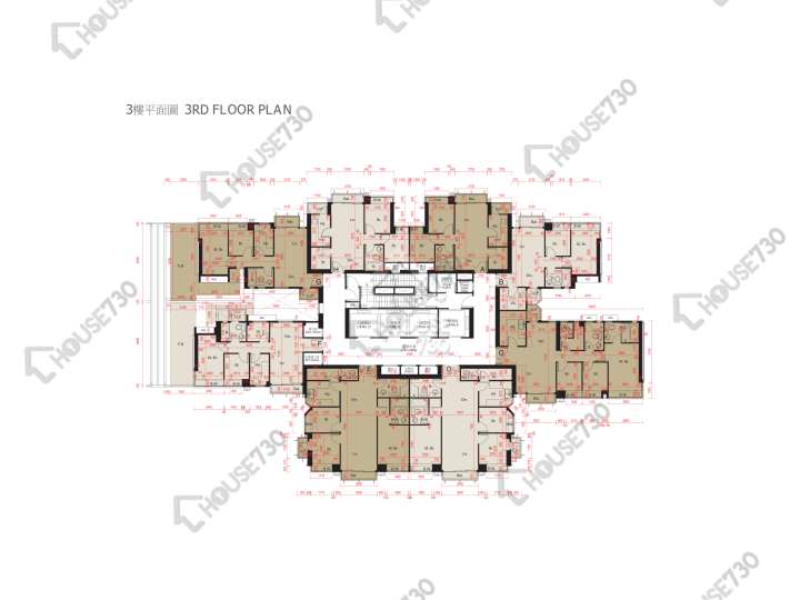 迎海 平面圖 迎海 1期 3座 3樓 樓層平面圖 - House730