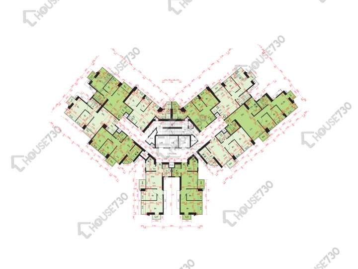 尚悅 平面圖 尚悅 13座 17-23,25-27,28樓 樓層平面圖 - House730
