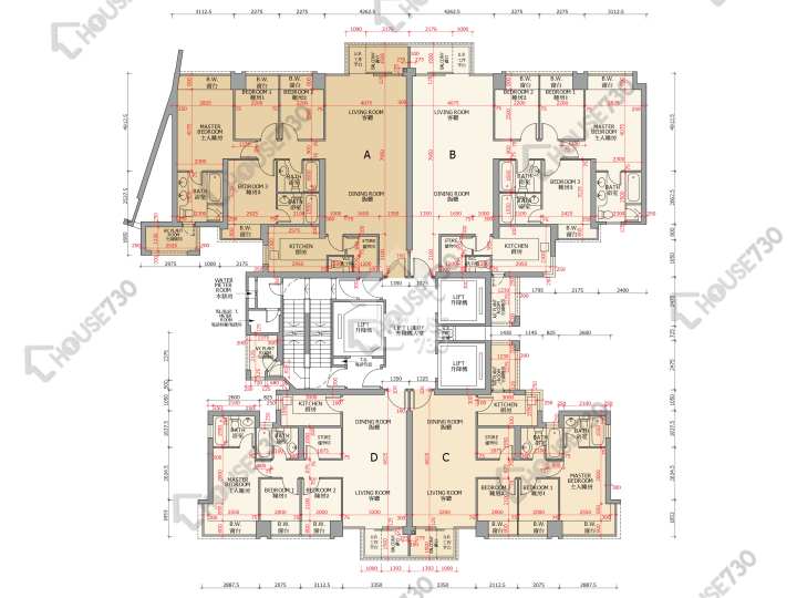 御龍山 平面圖 御龍山 10座 6-12樓 樓層平面圖 - House730