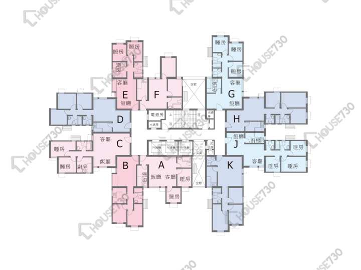 龍門居 平面圖 龍門居 13座 1-32樓 樓層平面圖 - House730