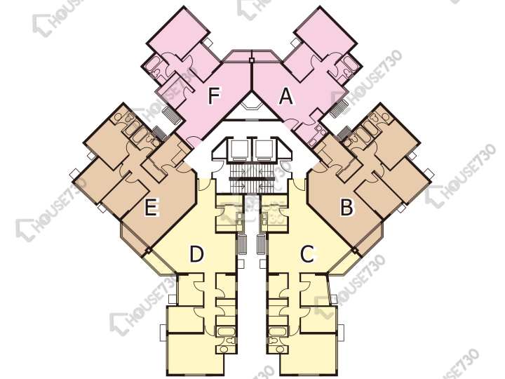 新峰花園 平面圖 新峰花園 2期 2座 1-3,5-12,15樓 樓層平面圖 - House730