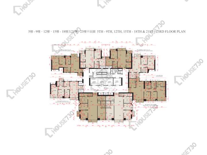 迎海 平面圖 迎海 1期 3座 5-9,12,15-18,21-22,23樓 樓層平面圖 - House730