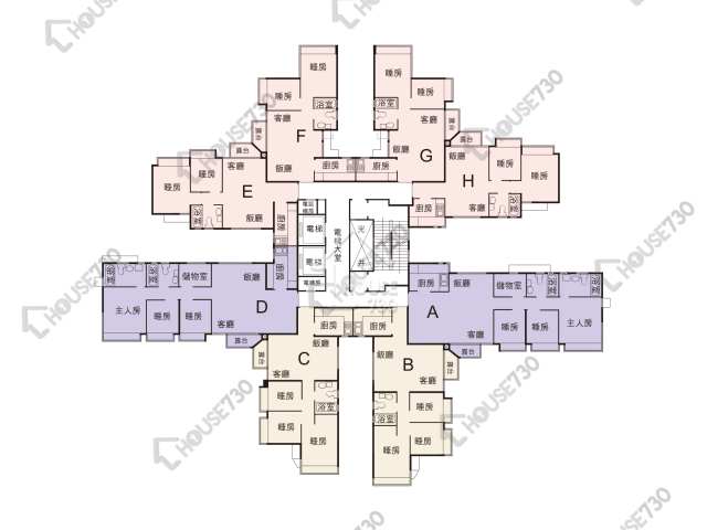 蝶翠峰 平面圖 蝶翠峰 2期 10座 5-13,15,16樓 樓層平面圖 - House730