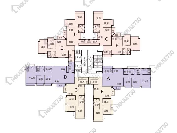 蝶翠峰 平面圖 蝶翠峰 2期 10座 5-13,15,16樓 樓層平面圖 - House730