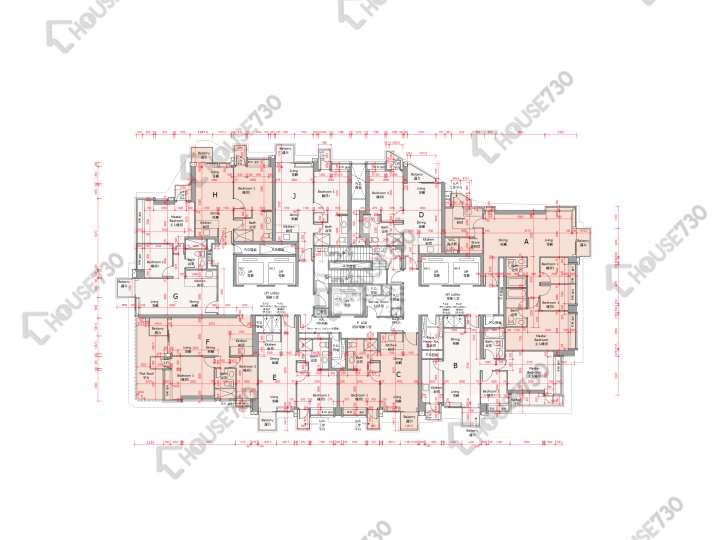 囍滙 平面圖 囍匯 2期 1座 6樓 樓層平面圖 - House730