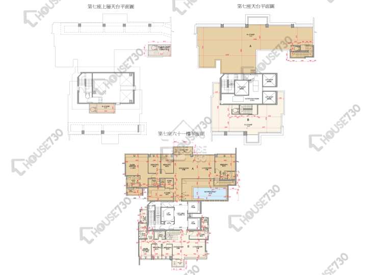 御龍山 平面圖 御龍山 7座 61樓 樓層平面圖 - House730