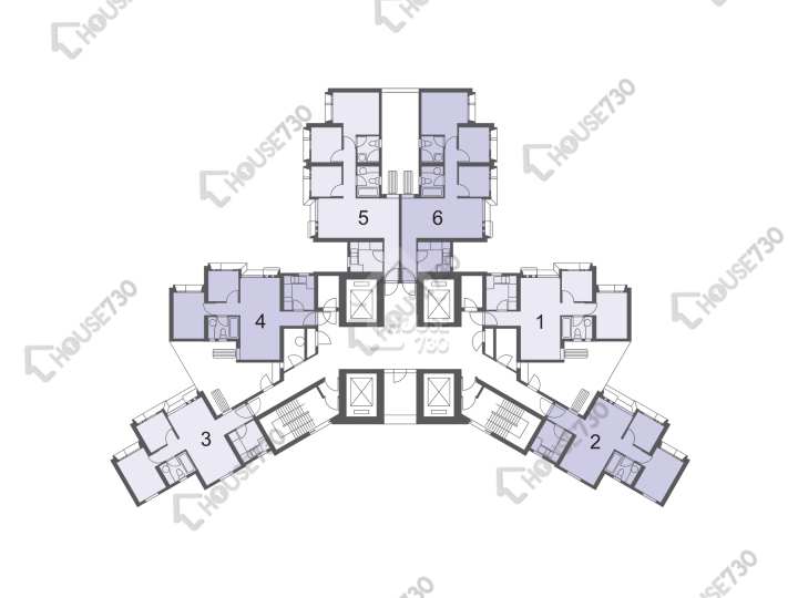 愉翠苑 平面圖 愉翠苑 愉政閣 (R座) 1-40樓 樓層平面圖 - House730