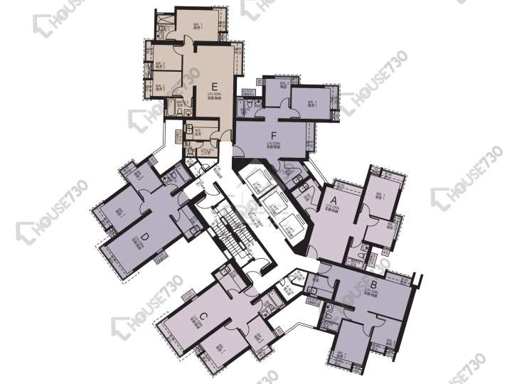 浪澄灣 平面圖 浪澄灣 3座 38-43,45-47,48樓 樓層平面圖 - House730