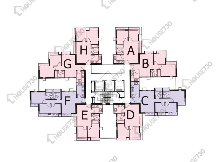 帝庭軒 平面圖 帝庭軒 1期 1座 1-3,5-12,15-23,25-33,35,36樓 樓層平面圖 - House730