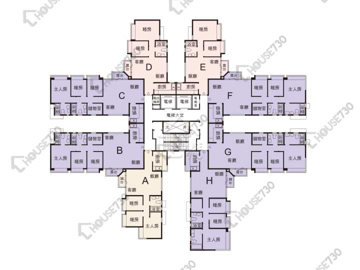 蝶翠峰 平面圖 蝶翠峰 2期 16座 5-13,15,16樓 樓層平面圖 - House730