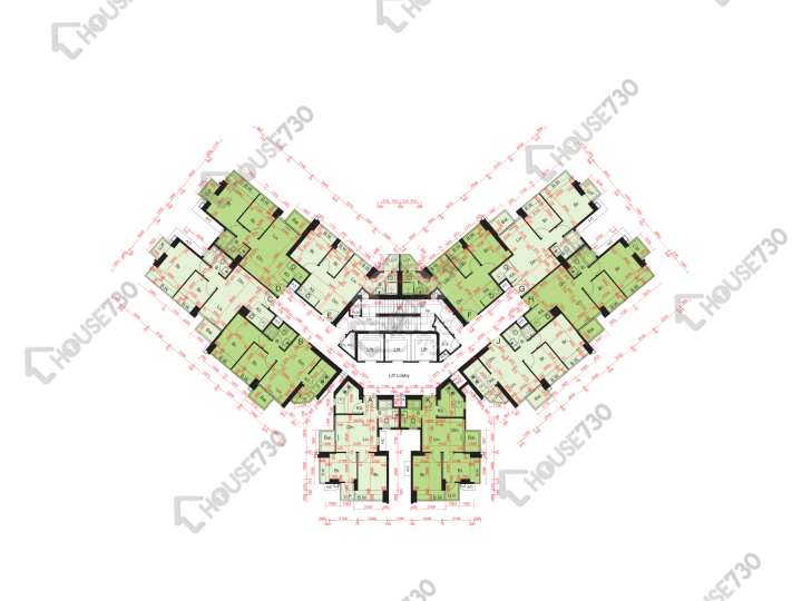尚悅 平面圖 尚悅 12座 17-23,25-27,28樓 樓層平面圖 - House730