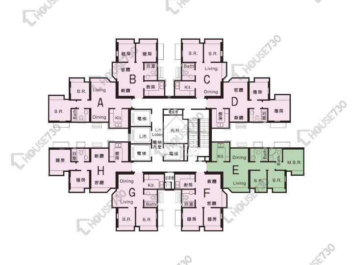 新都城 平面圖 新都城 2期 11座 2-38樓 樓層平面圖 - House730