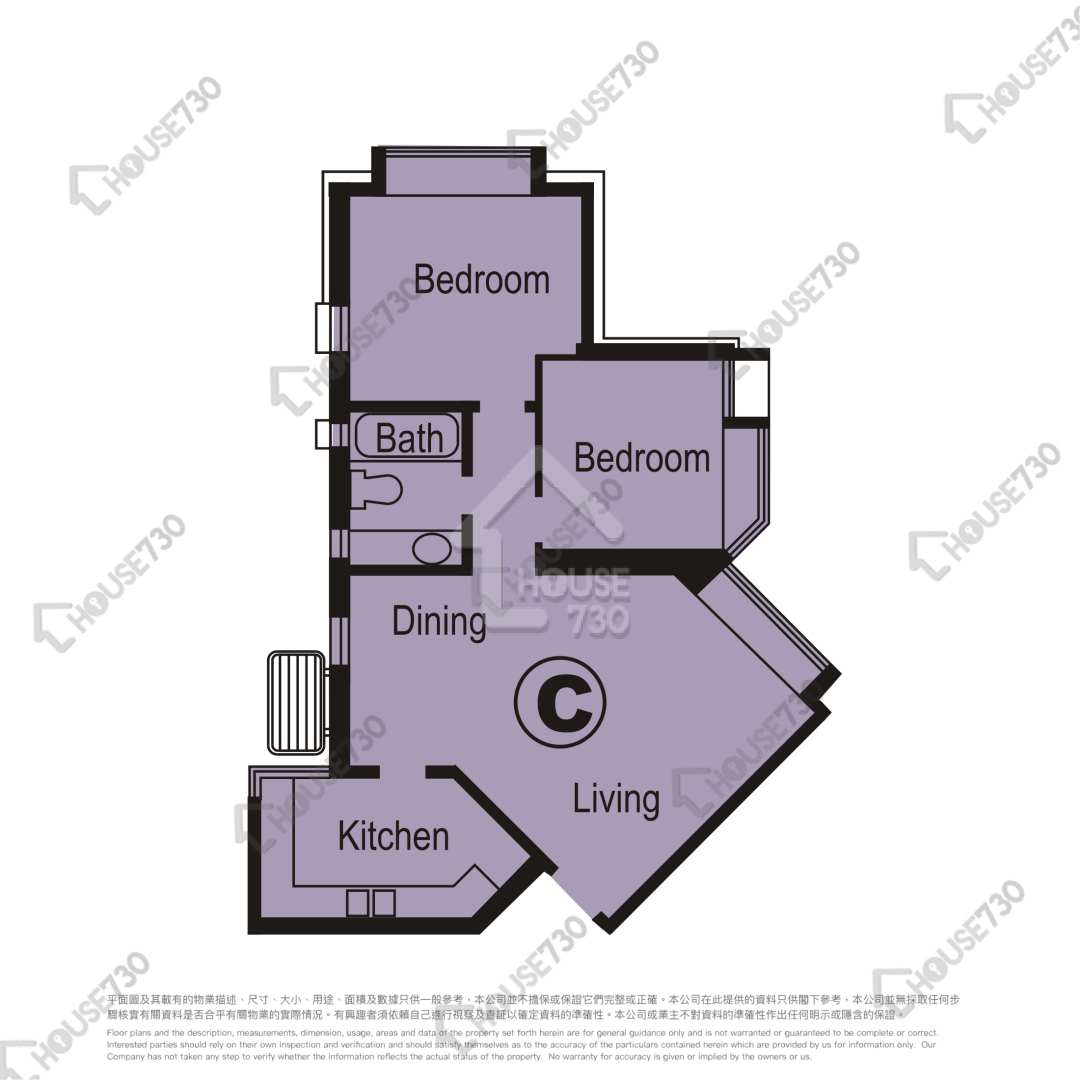 火炭 駿景園 低層 單位平面圖 1期-3座-高層/中層/低層-C室 House730-6865071
