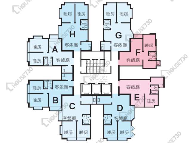 好運中心 平面圖 好運中心 松林閣 (A1座) 1-22樓 樓層平面圖 - House730