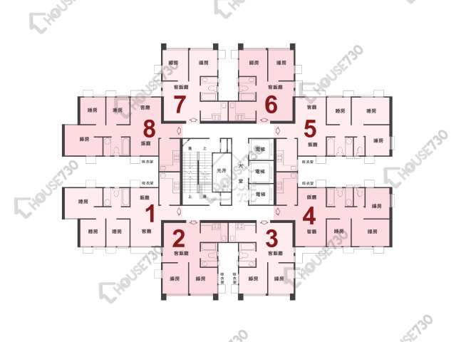 新港城 平面圖 新港城 2期 C座 1-30樓 樓層平面圖 - House730