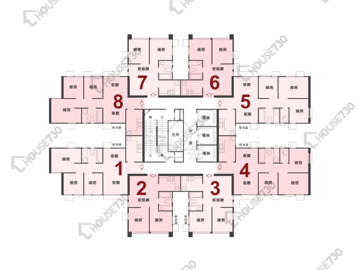 新港城 平面圖 新港城 2期 C座 1-30樓 樓層平面圖 - House730