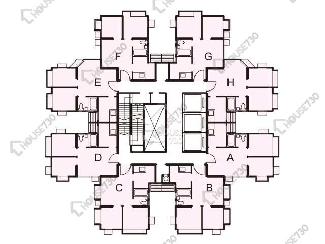 屯門市廣場 平面圖 屯門市廣場 2期 1座 4-30樓 樓層平面圖 - House730