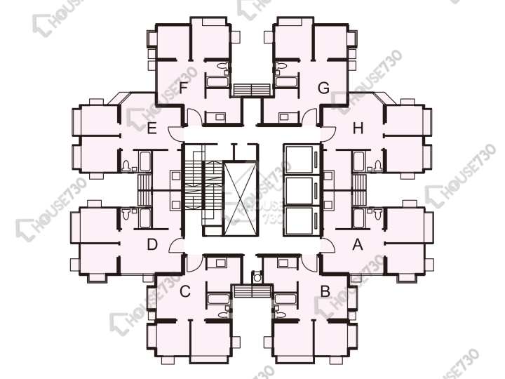 屯門市廣場 平面圖 屯門市廣場 2期 1座 4-30樓 樓層平面圖 - House730