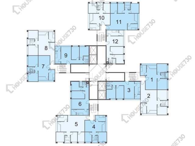 穗禾苑 平面圖 穗禾苑 慶安閣 (F座) 1-36樓 樓層平面圖 - House730