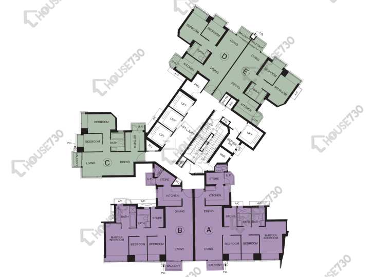 天晉 平面圖 天晉 天晉 6座 6-12,15-23,25-28,29樓 樓層平面圖 - House730