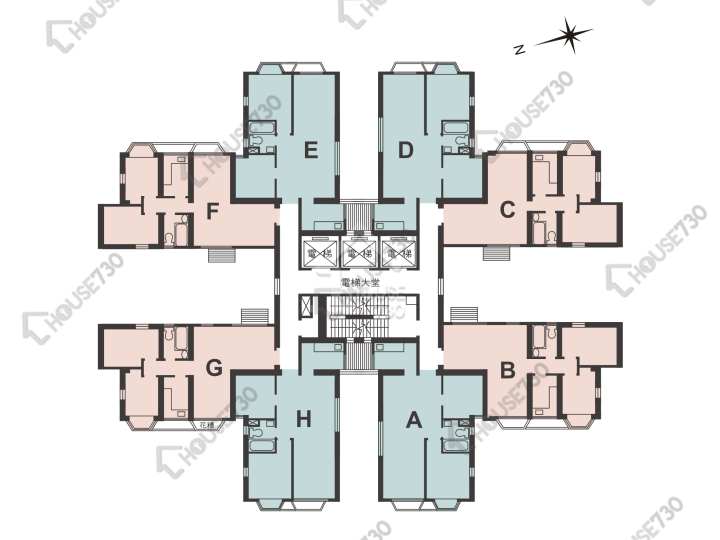 銀禧花園 平面圖 銀禧花園 5座 4-19,21-36,37樓 樓層平面圖 - House730