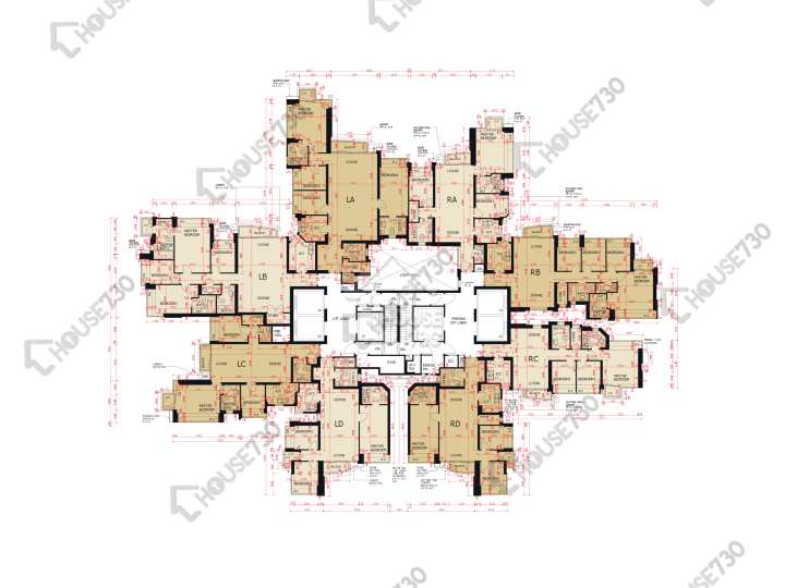 日出康城 平面圖 日出康城 3期A 緻藍天 鑽岸 (1座) 5-12,15-20,21樓 樓層平面圖 - House730