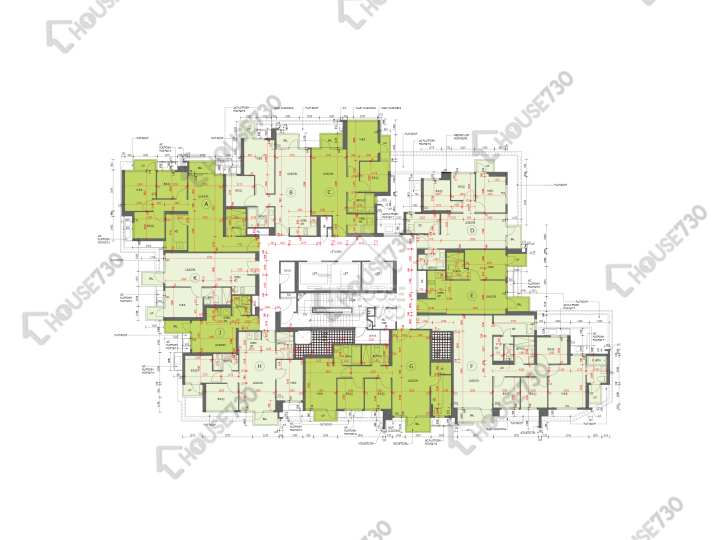 朗屏8號 平面圖 朗屏8號 5座 1樓 樓層平面圖 - House730