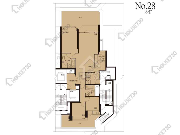 半山壹號 平面圖 半山壹號 1期 半山徑28號 8樓 樓層平面圖 - House730