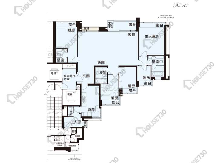 半山壹號 平面圖 半山壹號 1期 半山徑10號 9-12,15-23,25-33,35-39,50-53,55,56樓 樓層平面圖 - House730