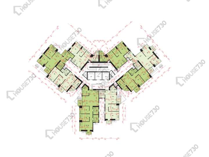 尚悅 平面圖 尚悅 6座 2樓 樓層平面圖 - House730