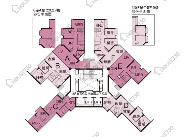 聽濤雅苑 平面圖 聽濤雅苑 2期 6座 8-12,15-23,25-30,31樓 樓層平面圖 - House730