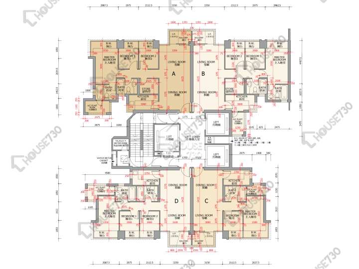 御龍山 平面圖 御龍山 5座 16-23,26-33,35-36,37樓 樓層平面圖 - House730