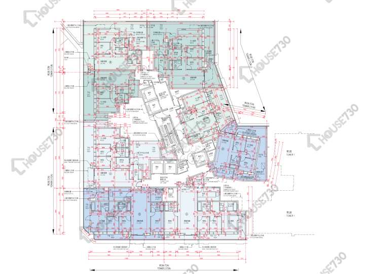 Monterey 平面圖 Monterey 2A座 2樓 樓層平面圖 - House730