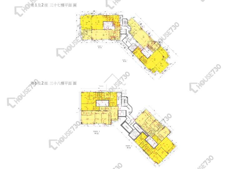 嘉匯 平面圖 嘉匯 1座 37樓 樓層平面圖 - House730