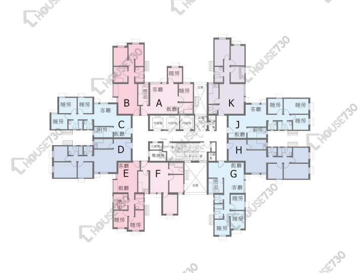 龍門居 平面圖 龍門居 11座 1-32樓 樓層平面圖 - House730