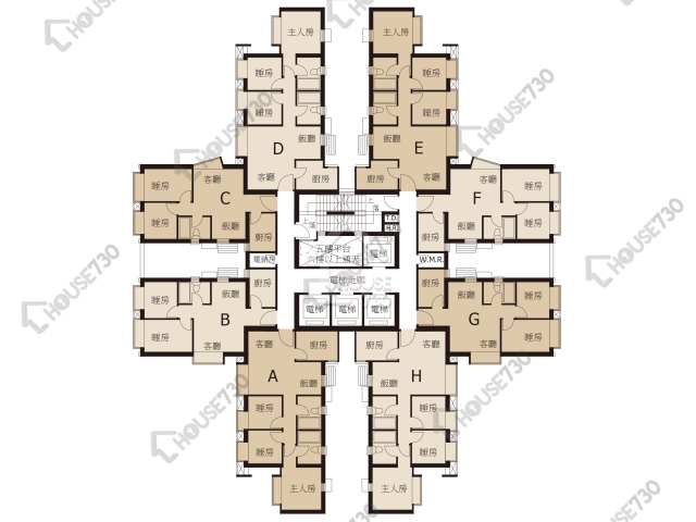 東港城 平面圖 東港城 1座 5-13,15-23,25-33,35-43,45,46樓 樓層平面圖 - House730