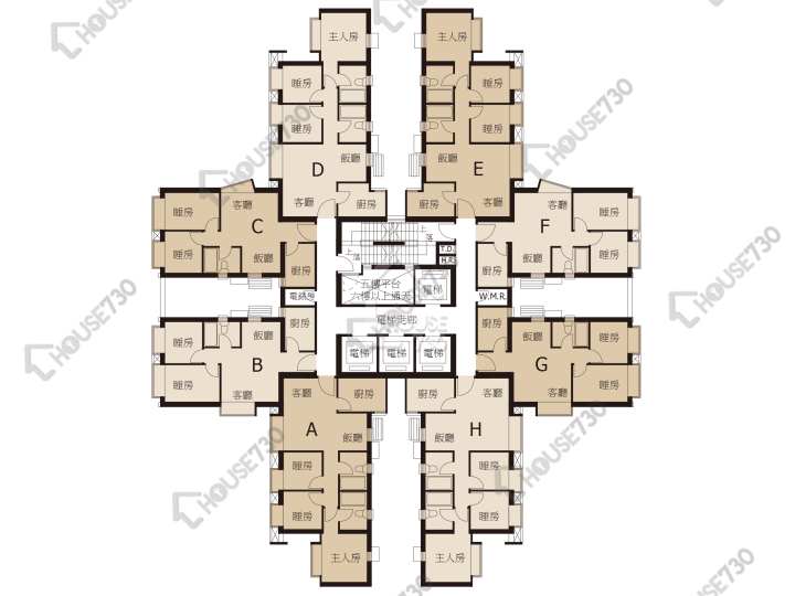 東港城 平面圖 東港城 1座 5-13,15-23,25-33,35-43,45,46樓 樓層平面圖 - House730