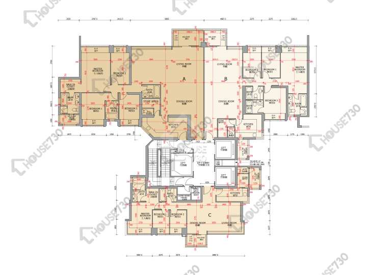 御龍山 平面圖 御龍山 9座 50-52,55-56,60-61,62樓 樓層平面圖 - House730