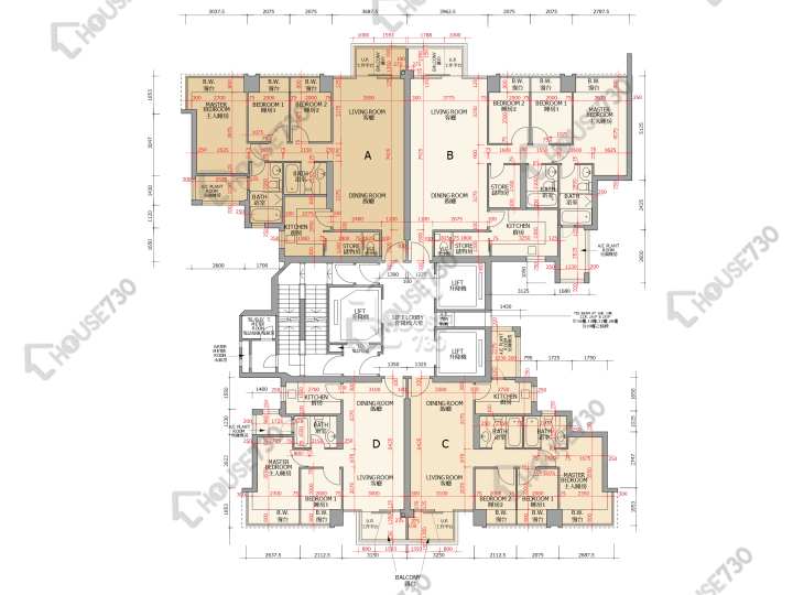 御龍山 平面圖 御龍山 2座 15-22,25-28,29樓 樓層平面圖 - House730